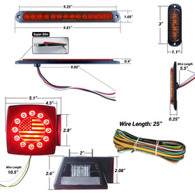 XtraGlow installed trailer lights at night showing brighter road visibility