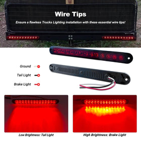XtraGlow mounted on trailer demonstrating bright tail and brake visibility