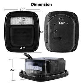XtraGlow license and reverse LEDs illuminated showing brighter backup light benefit