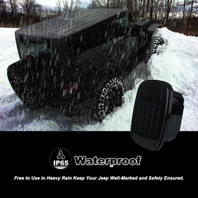 XtraGlow license plate and reverse LEDs lighting brightly for better rear sight