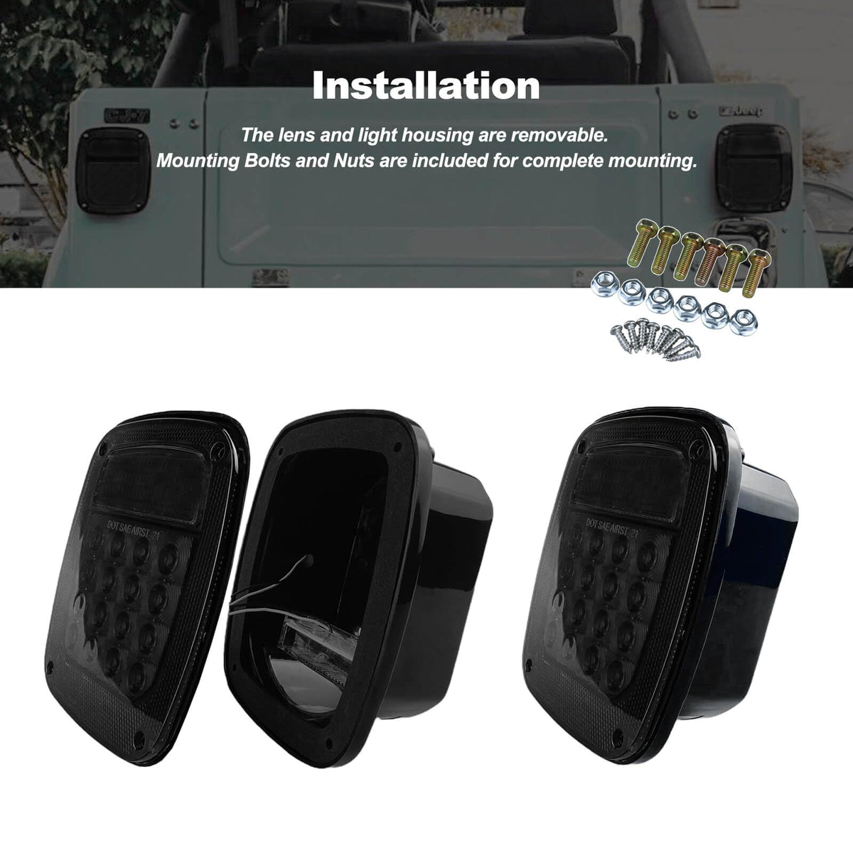 XtraGlow mounted on Jeep rear demonstrating upgraded look and clearer signals