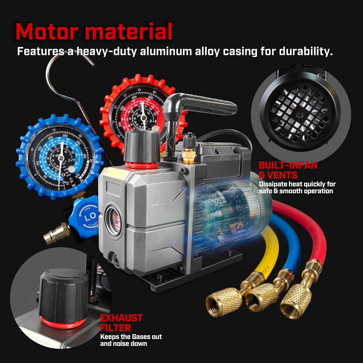 XtremepowerUS R134a can tap connected to hose for safe refrigerant dispensing