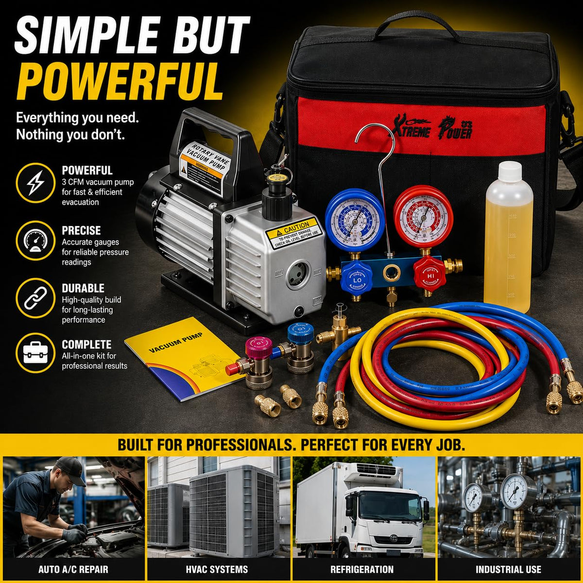 XtremepowerUS R-134a can tap quick connector demonstrating safe refrigerant charging benefit