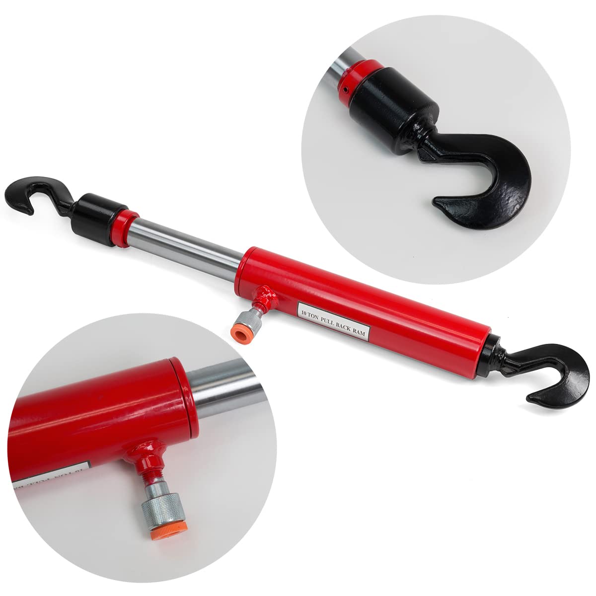 XtremepowerUS ram in use on frame showing 5-inch stroke benefit