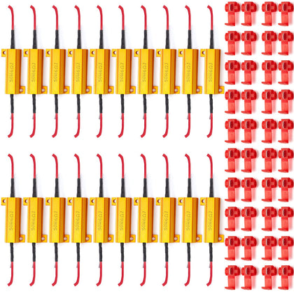 Xuhal gold resistors front pack showing all pieces and connectors, reliable supply