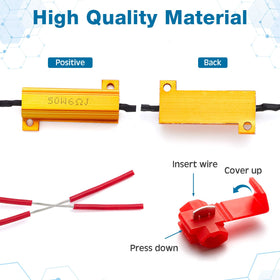 Xuhal resistor mounted under hood on metal bracket, safe high-temperature placement