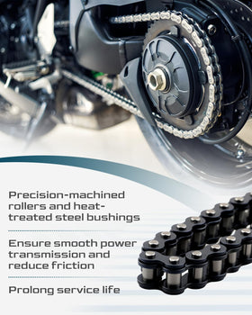 Xumdovipu chain next to ruler scale to show accurate link count and fitment clarity