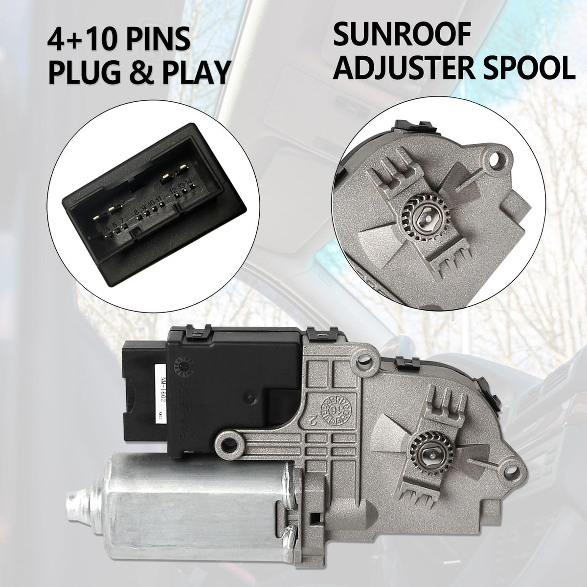 XunDong motor electrical connector detail ensuring correct harness fit