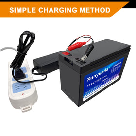 Xunyunda battery mounted in an RV compartment powering appliances on the road