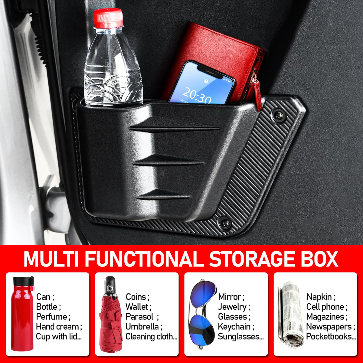 XWQZ pocket holding bottle and phone for quick access