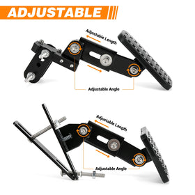 Xxamz length extension mechanism showing adjustable reach for shorter legs