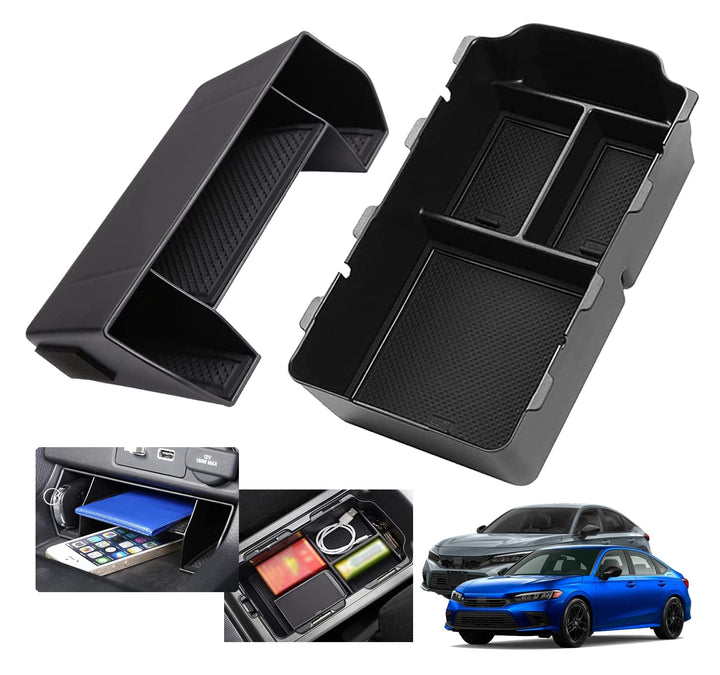 XXCIWP front view installed in Honda Civic console showing neat organization