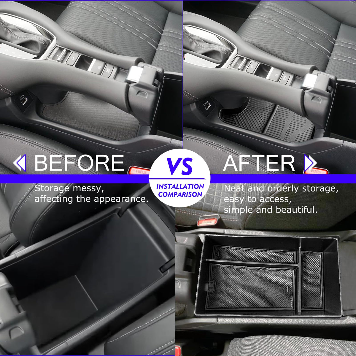 XXCIWP tray installed in Honda HR-V console for tidy storage
