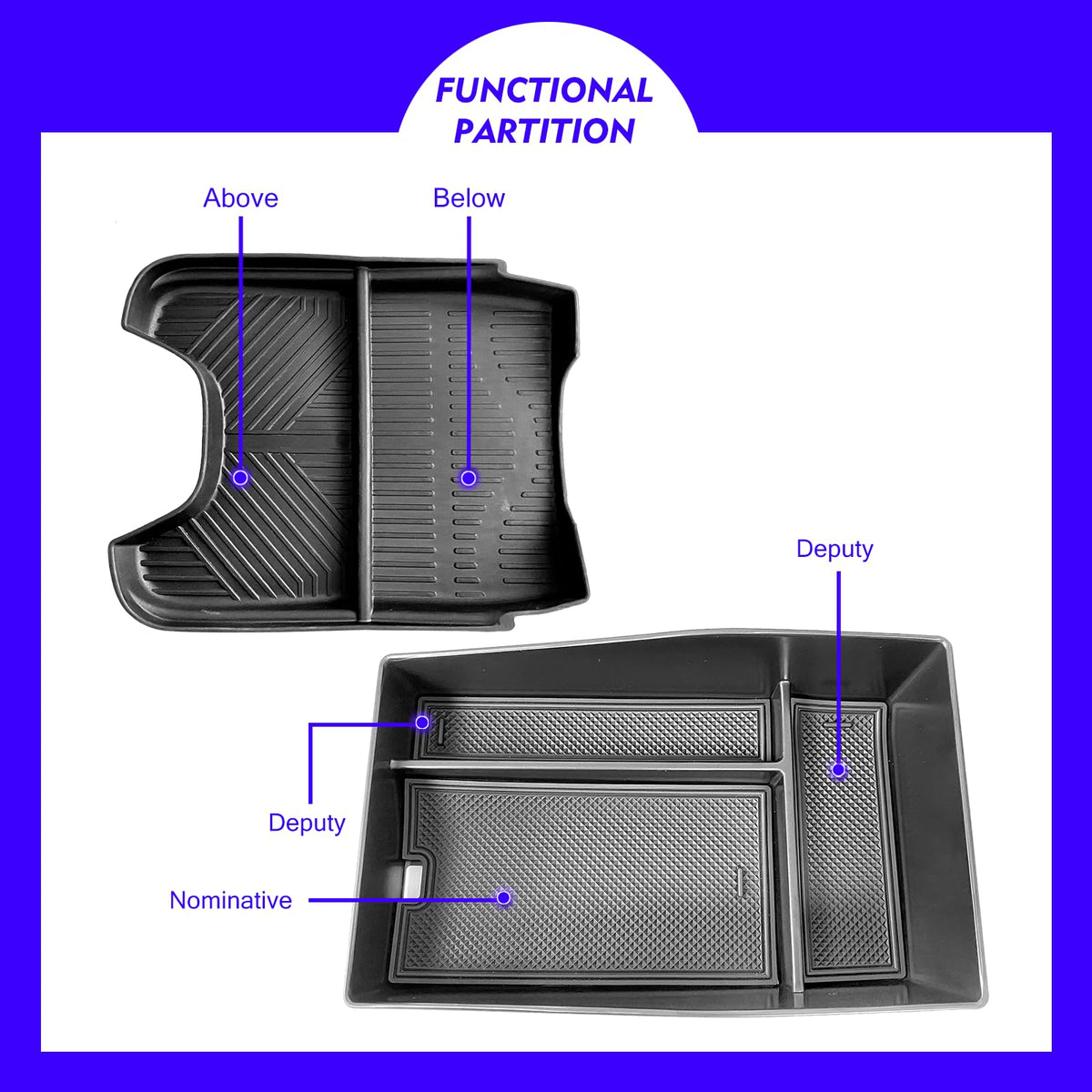 XXCIWP tray under open armrest showing lid clearance and fit