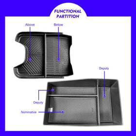XXCIWP tray under open armrest showing lid clearance and fit