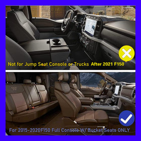 XXCIWP side profile installed in F150 console demonstrating secure, tool-free fit