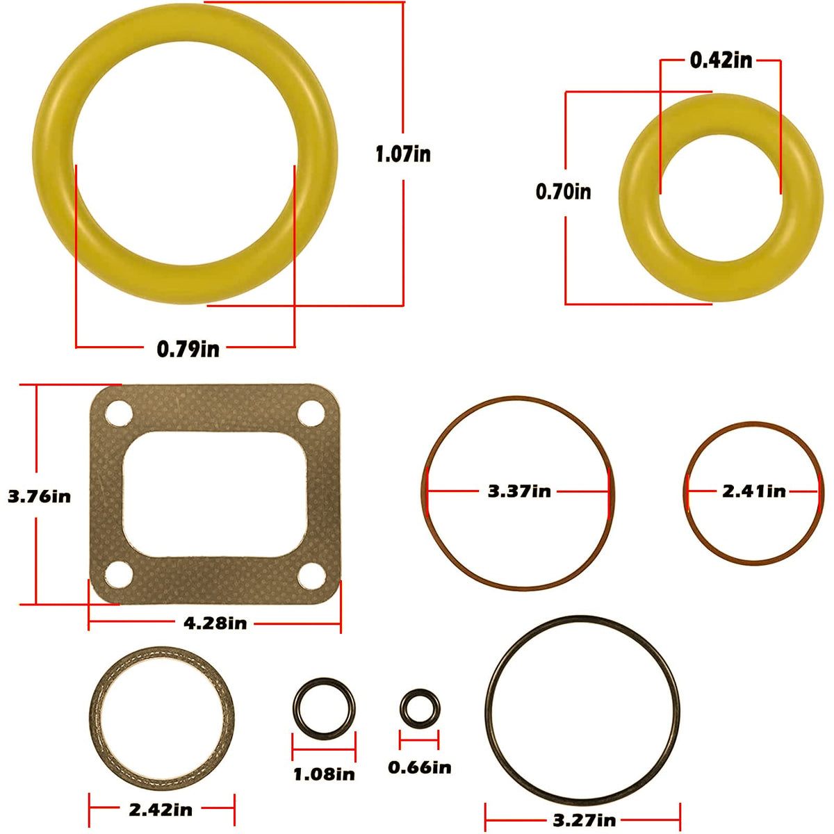 XXXCARXXX gasket held in hand to show scale and compatibility with 7.3L Powerstroke