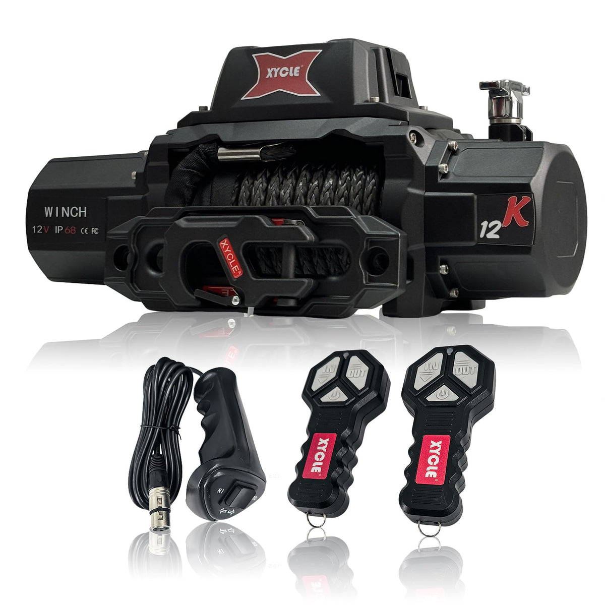 XYCLE front view showing winch housing and mounting points for durable installation