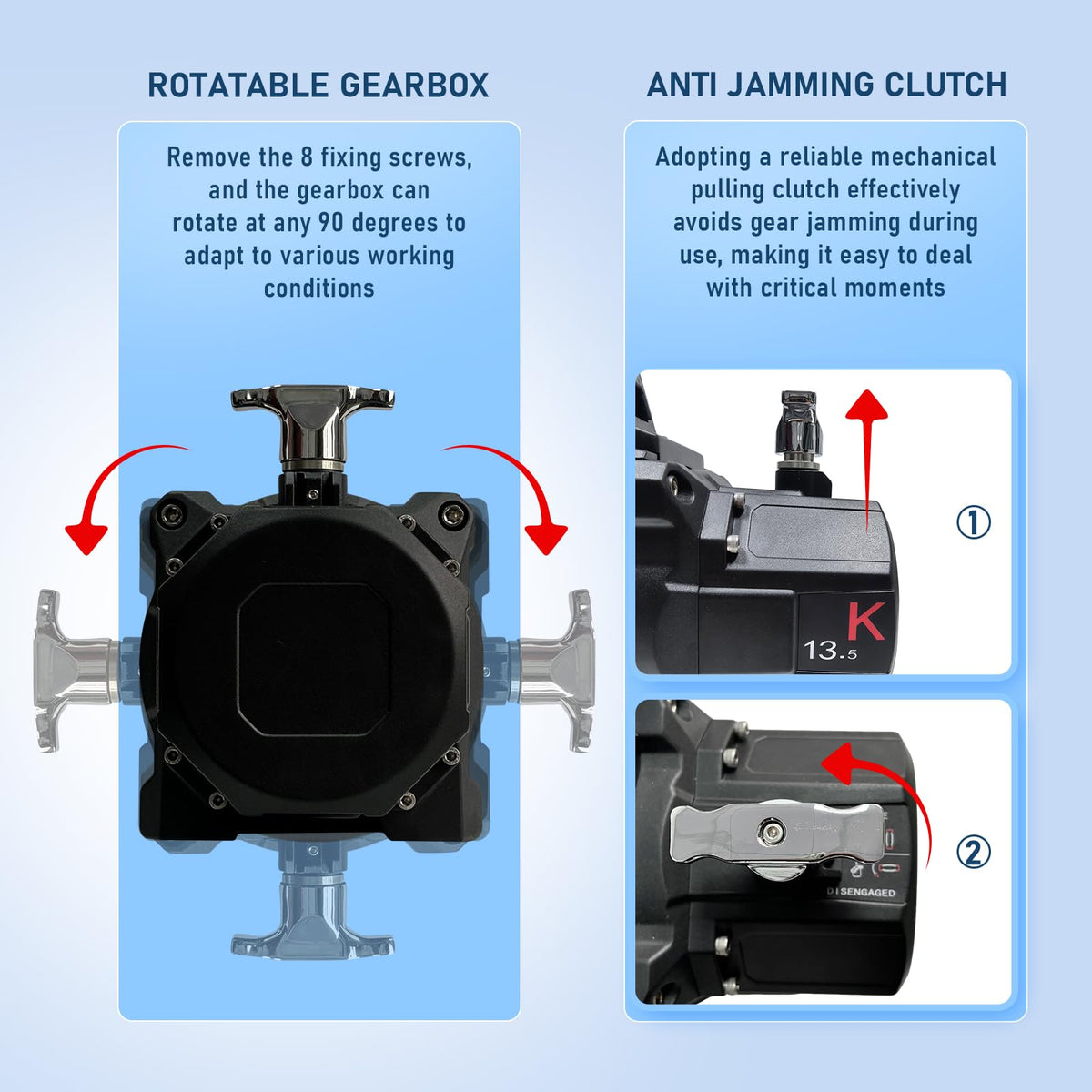 XYCLE winch beside tape measure showing mounting footprint and fitment benefit
