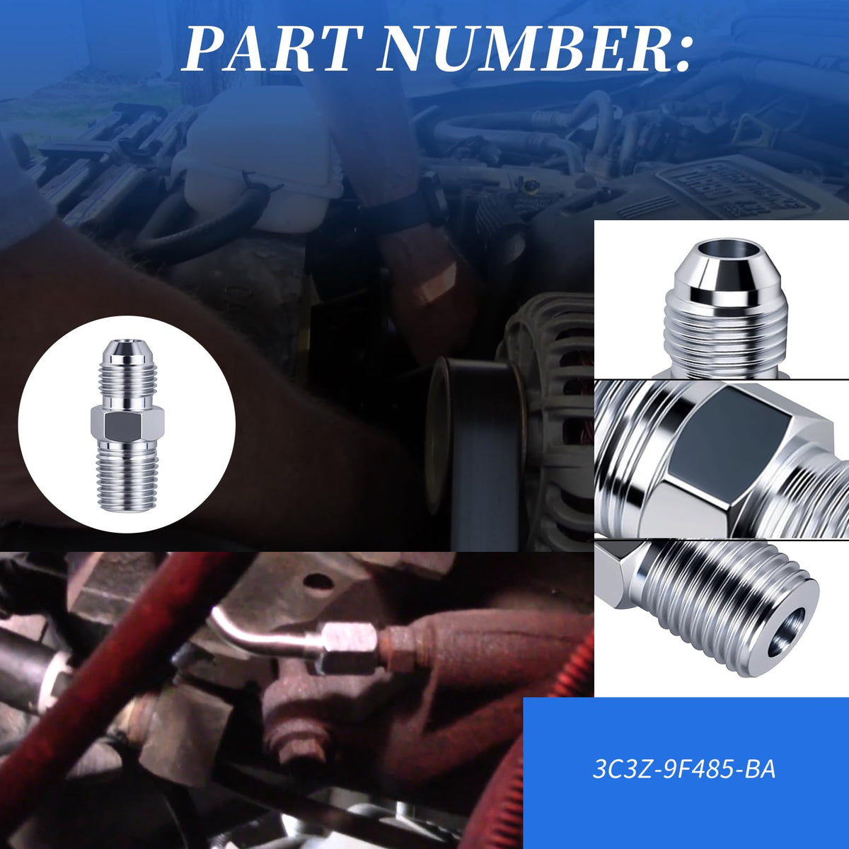 XYgdhqpt packaged part with 3C3Z-9F485-BA label for accurate part identification