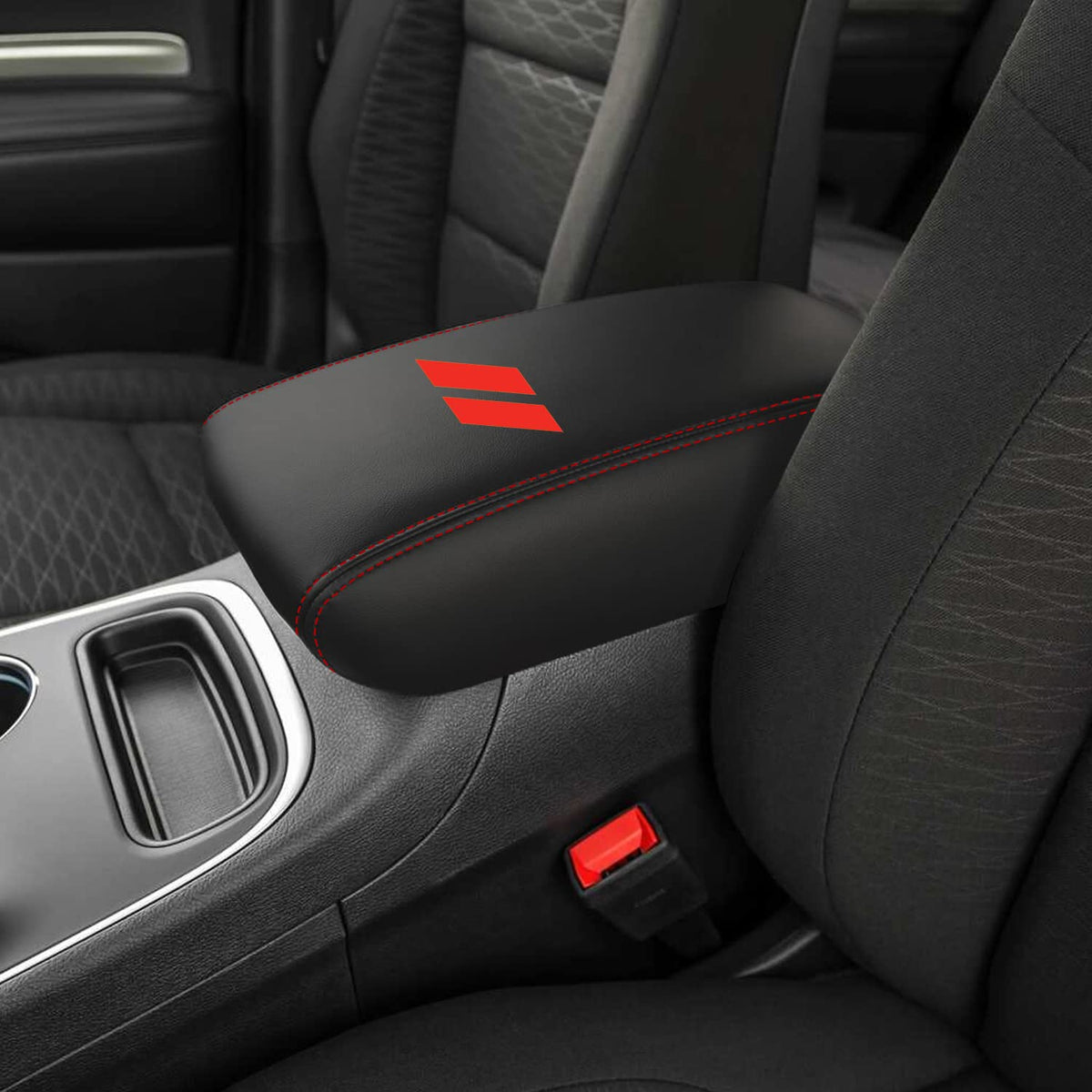 XYHGM front view of Durango center console cover showing clean fit and protection
