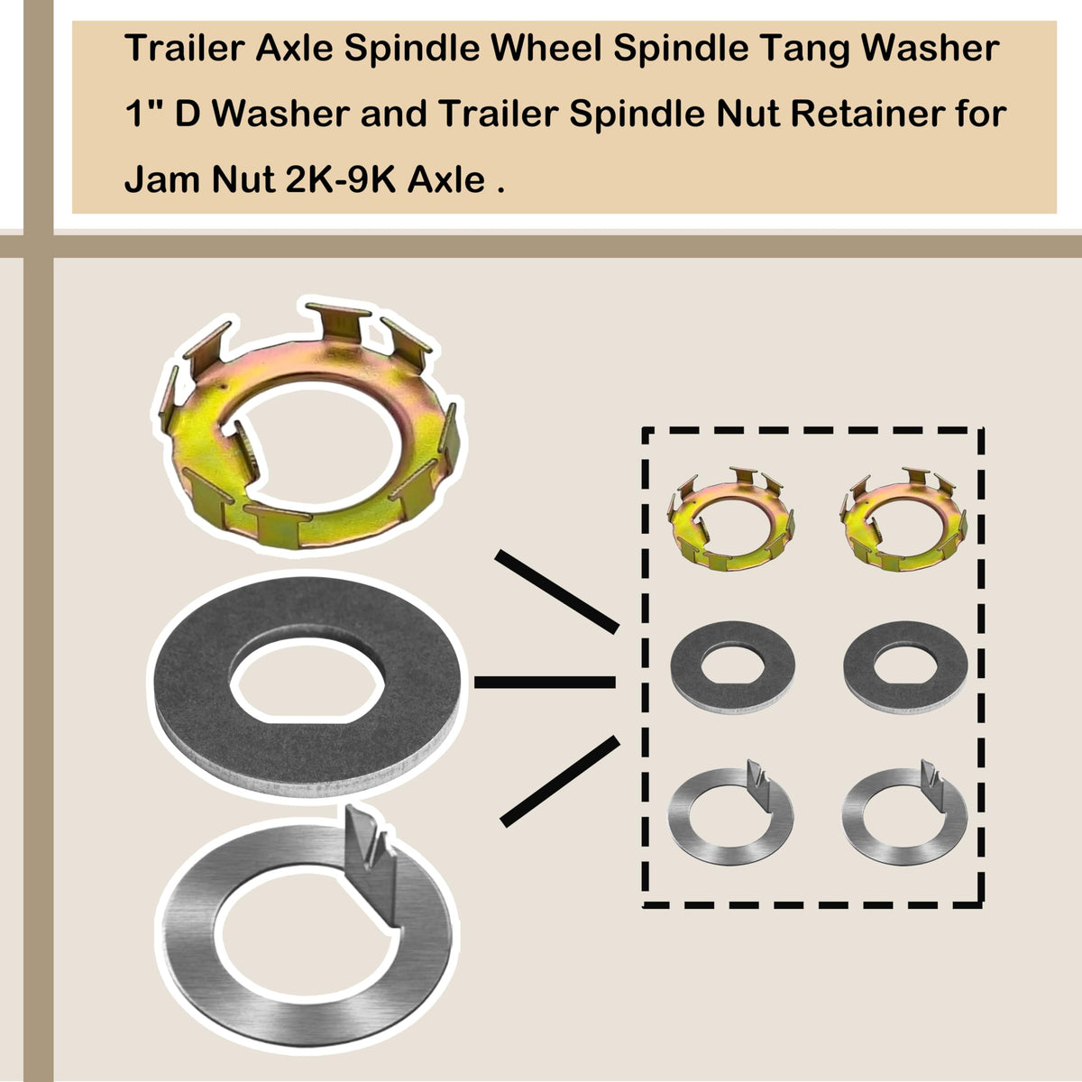 xyocx close-up of tang washer detail highlighting clip design for secure nut locking