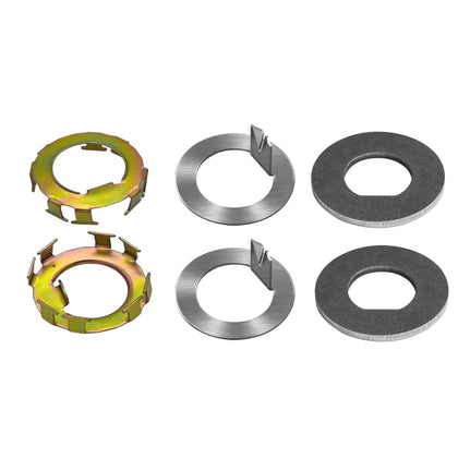 xyocx front view of 1 inch D spindle tang washers showing two-pack, quick replacement benefit