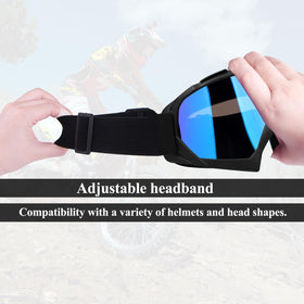 XYOP goggles worn on a snowy trail showing UV400 sun protection benefit