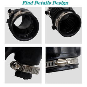 XYWZV intake hose beside ruler showing accurate dimensions benefit