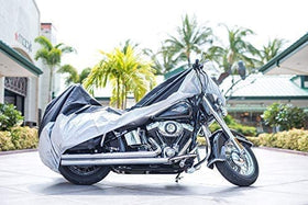 XYZCTEM covered motorcycle parked outdoors demonstrating sun-proofing