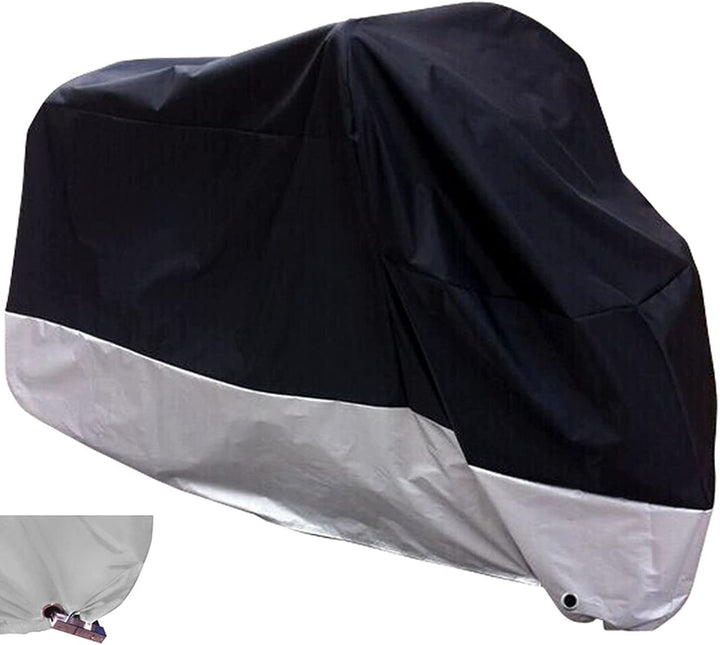 XYZCTEM full cover on motorcycle showing complete weather protection