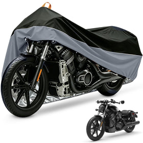 XYZCTEM front view of cover on motorcycle showing full protection
