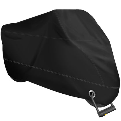 XYZCTEM front view of covered motorcycle showing full protection and neat fit