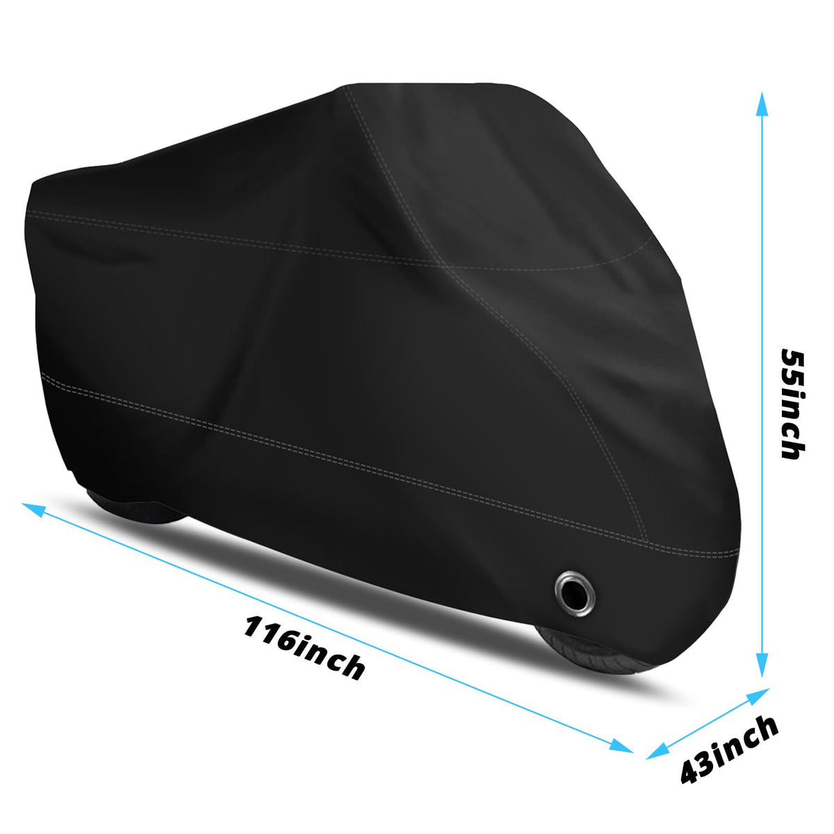 XYZCTEM cover in use on driveway protecting bike from outdoor elements