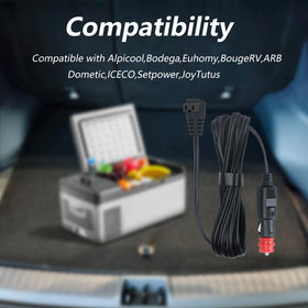 XZGm in use with a car fridge showing convenient power delivery on trips