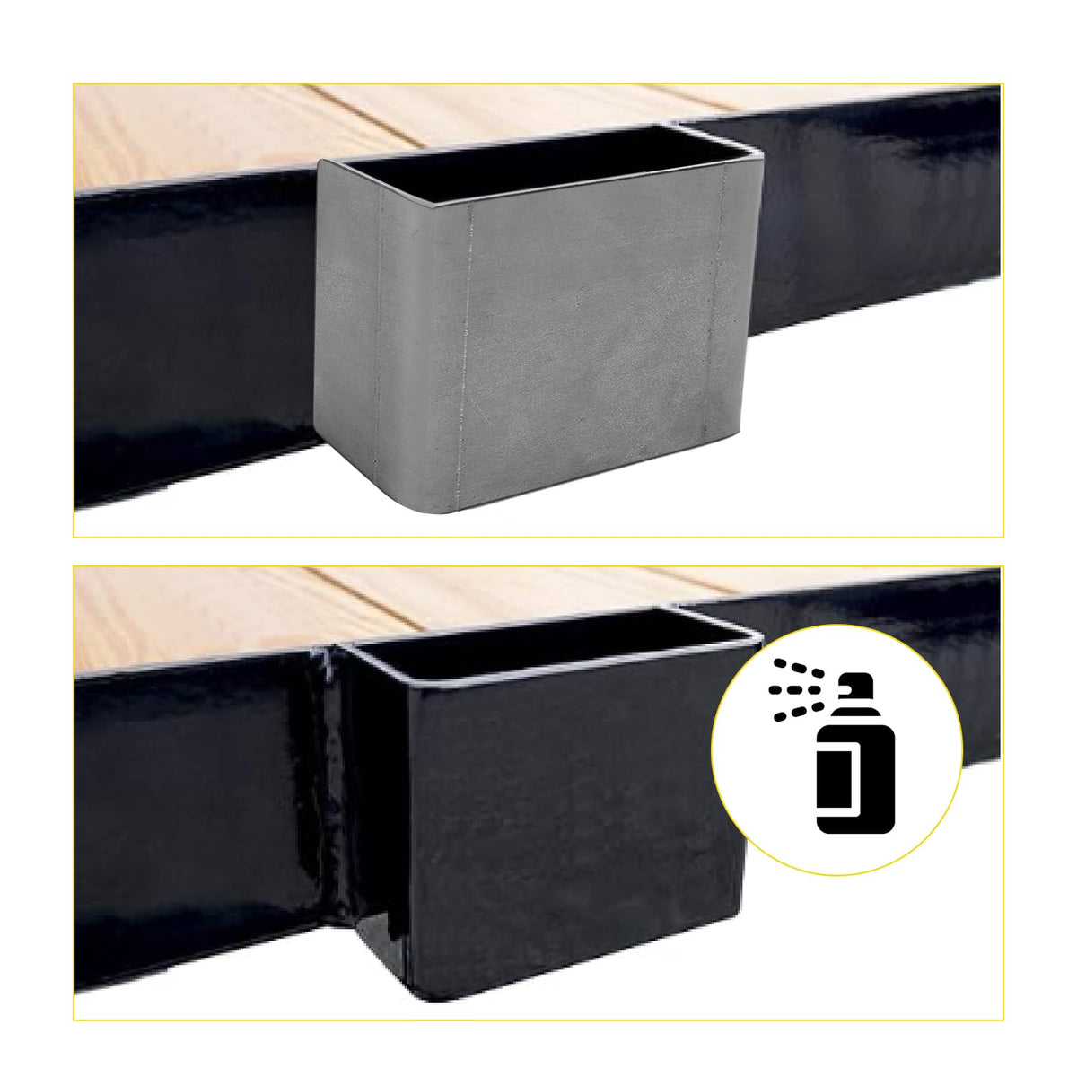 XZWMY welding installation detail showing tack welds for correct alignment and strength