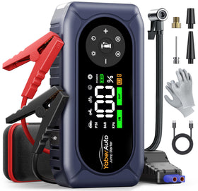 YaberAuto AP02 front view showing controls and compact design for quick roadside assistance