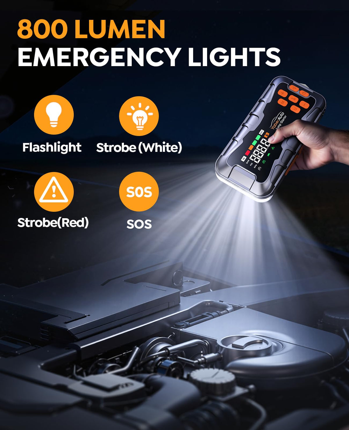 YaberAuto emergency accessory kit open with glove, tools and repair kit