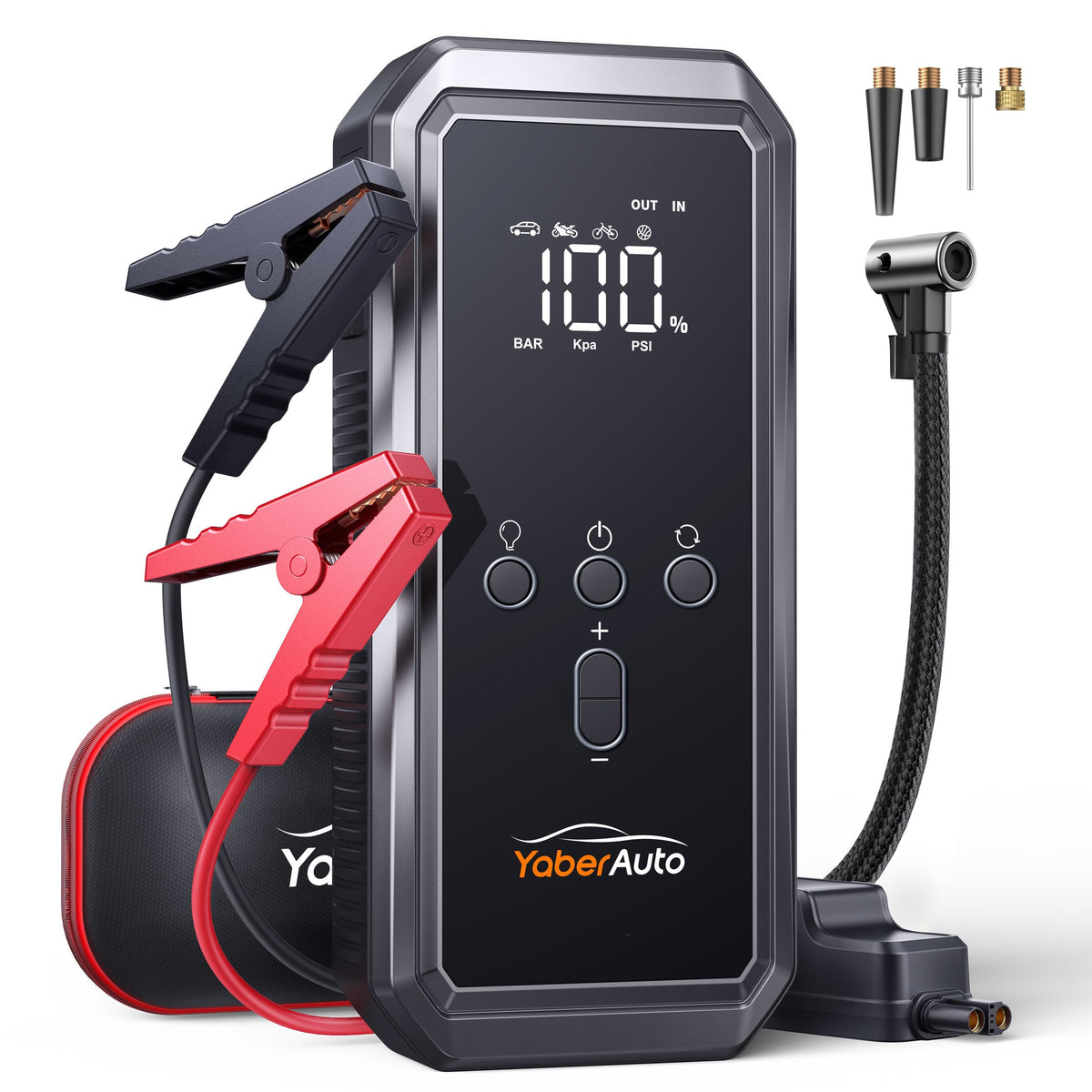 YaberAuto YA70 front panel showing controls and ports for quick access and convenience
