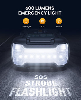YaberAuto connected to car battery during jump start, reliable restart benefit