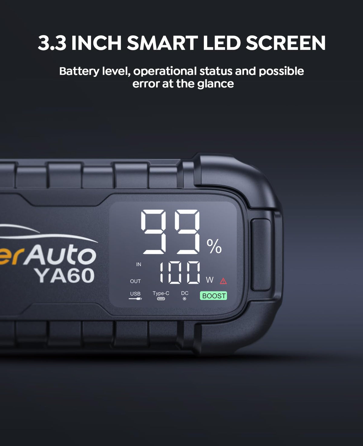 YaberAuto held in hand for scale, portable powerpack convenience benefit