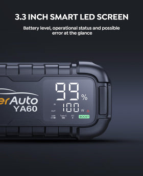YaberAuto held in hand for scale, portable powerpack convenience benefit