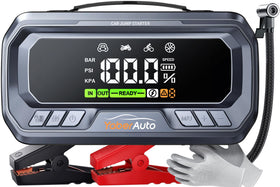 YaberAuto YA90 front panel showing controls and retractable handle for easy transport