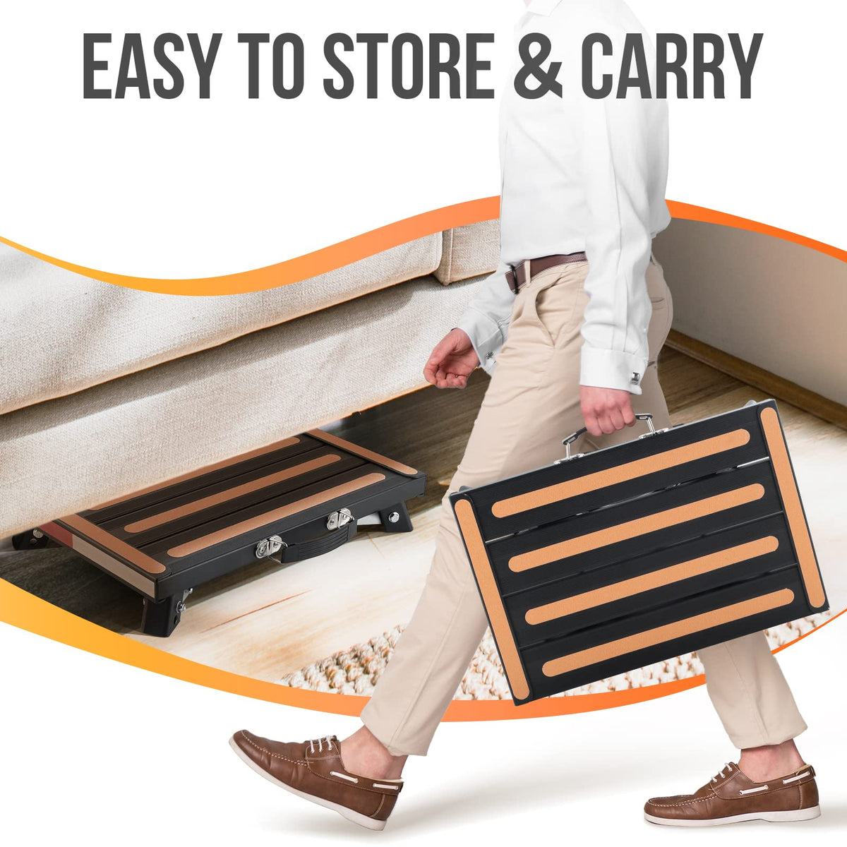 Yagud in-use at RV door demonstrating easier access benefit