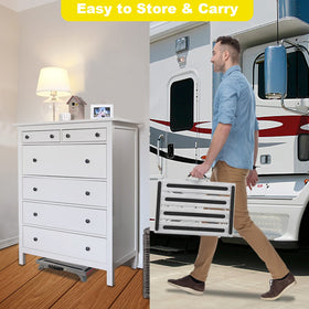 Yagud in-use at an RV entry demonstrating safer boarding benefit