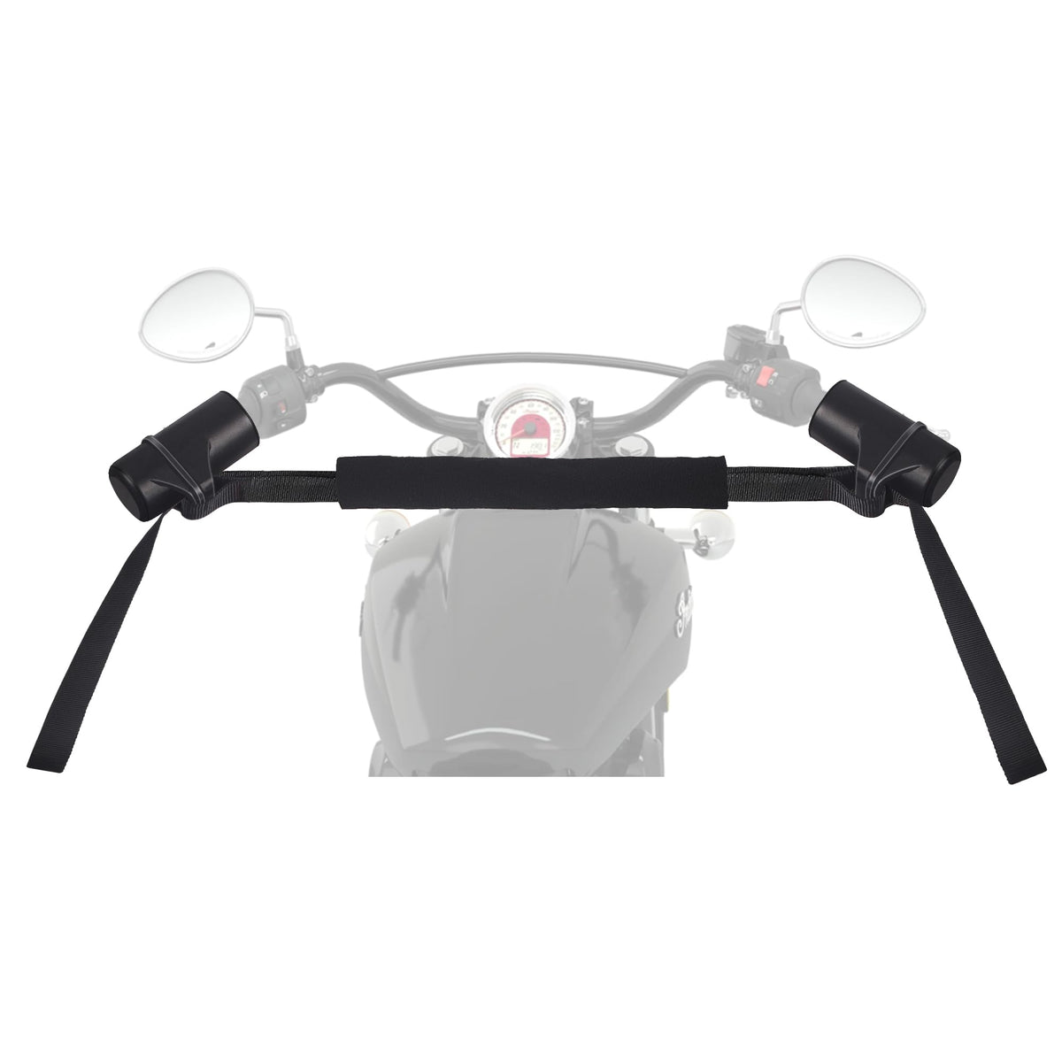 YaHees front view of handlebar strap showing secure fit and protection