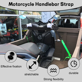 YaHees strap installed on cruiser bike holds handlebars steady during hauling