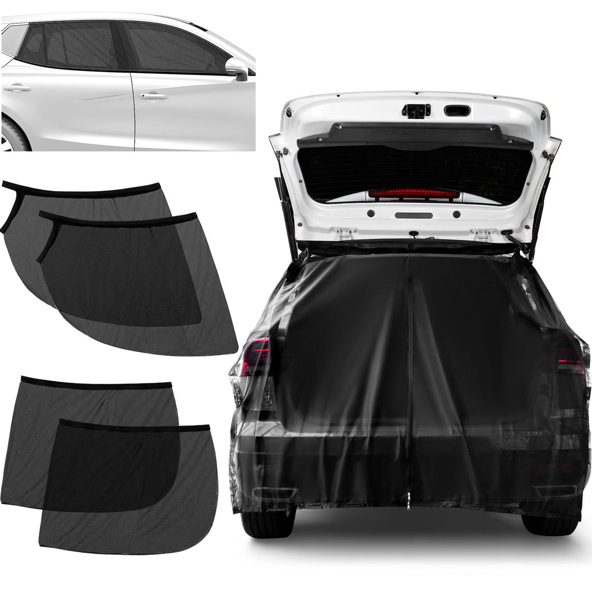 Yahenda tailgate net front view showing full coverage and insect protection
