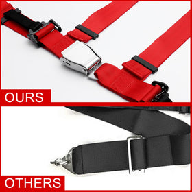 Yakitoko harness next to ruler scale comparison showing sizing and fit guidance
