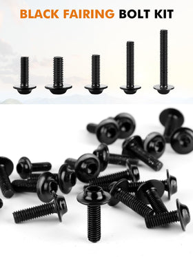YALTIES bolts installed on motorcycle fairing demonstrating clean finish